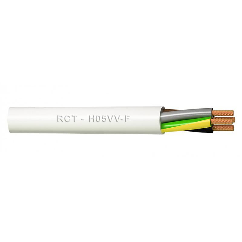 Rollo de 100 m de cable manguera eléctrico blanco 3x1,5 H05VV-F, Seccion B, Raiz