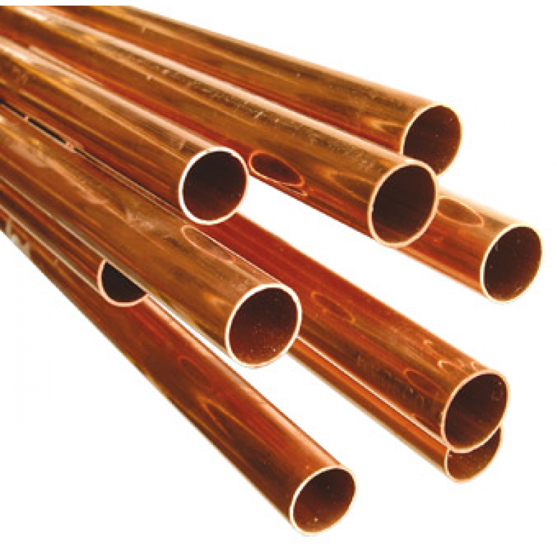 Tubos de cobre 6x1mm-54x1.5mm barra 2.0090 ral-DVGW calefacción agua potable < 2 metros 